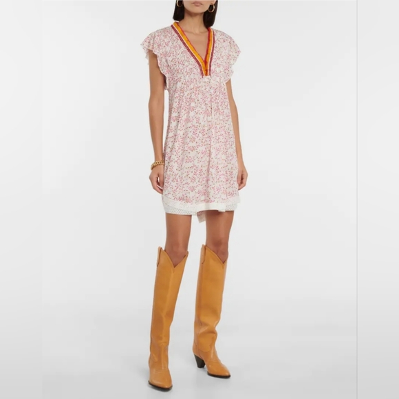 Poupette St Barth Sasha Mini Dress in Pink Cerise - Picture 2 of 14